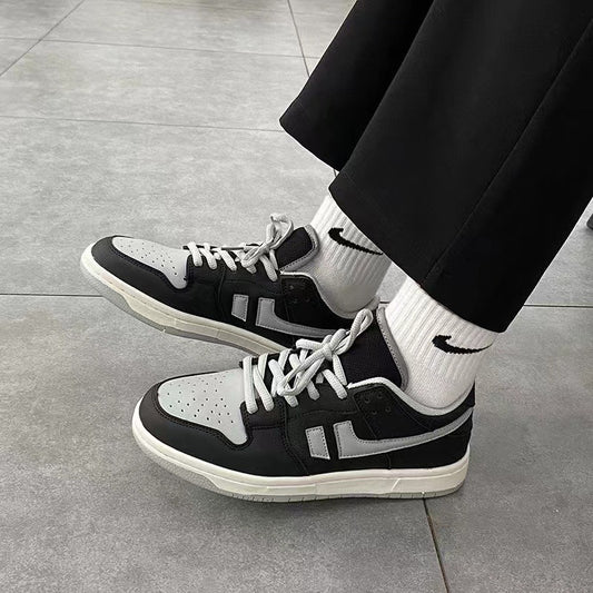 Women's Shadow Gray Shoes Skateboard Trendy Low-top Platform Versatile Ins Casual Sneaker.