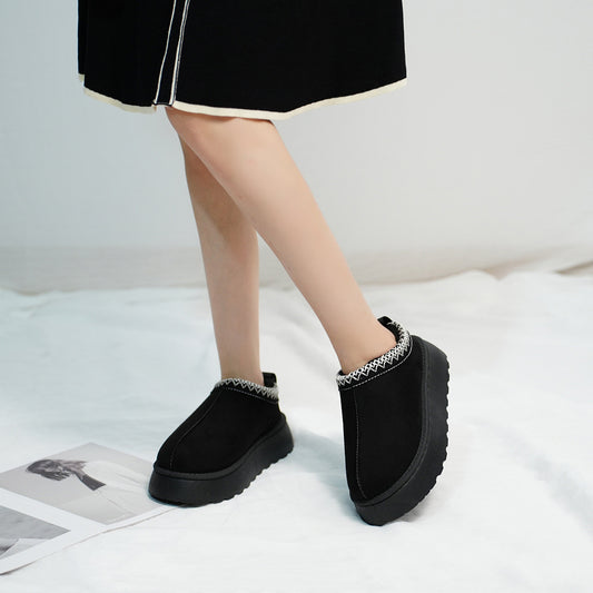 Short Martin Boots Thick Bottom Fleece-lined Snow Boots - EnigmaParis