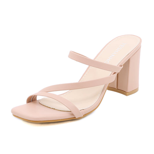 Women's Roman Sandals With Toe Chunky Heels