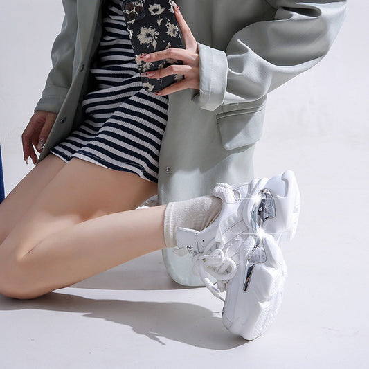 Women's All-Matching Platform Height-Increasing Casual Sneakers.