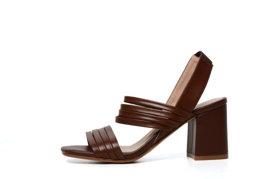 Simple Thick Heel Women Sandals With One Word