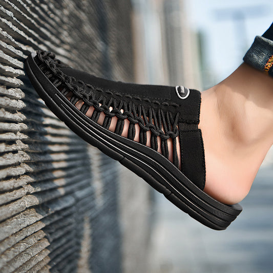 Men's Large Size Slippers Hole Beach Shoes