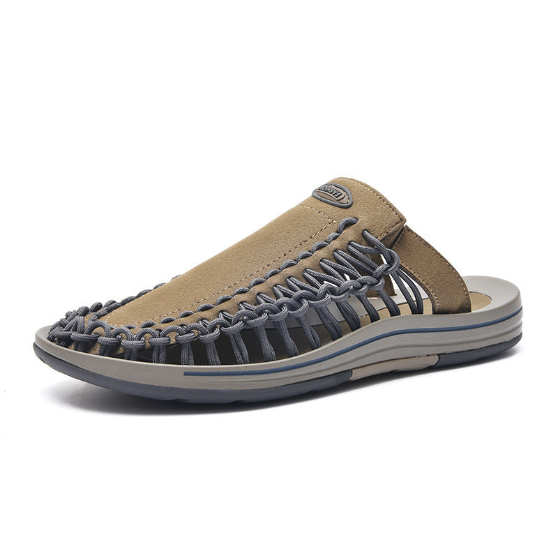 Men's Large Size Slippers Hole Beach Shoes