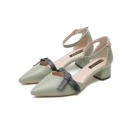 Pointed Toe Buckle Plus Size Fairy Style Toe Cap Sandals