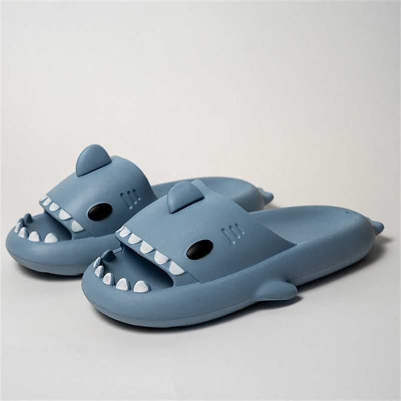 Funny Shark Cartoon Indoor Outdoor Slippers - Soft, Elastic, and Comfortable Footwear - EnigmaParis