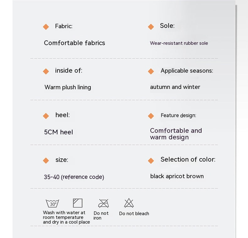 Women's Snow Boots Winter Fleece-lined Warm Slugged Bottom Heel-free Toe Cap Fluffy Cotton Shoes.