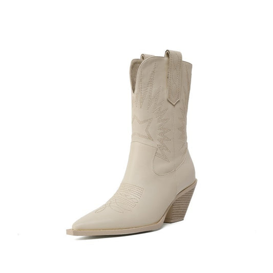 Premium Leather Cowboy Rider Boots - Durable, Stylish, and Comfortable Western Footwear