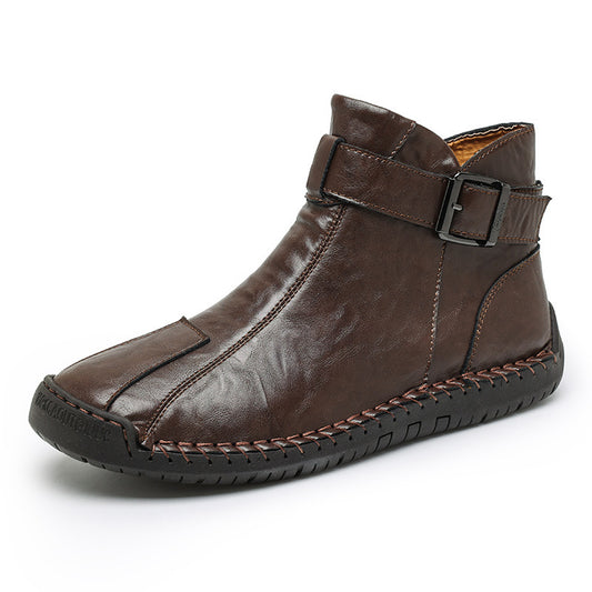 High-Quality Genuine Leather High-Top Men's Boots | Enigma Paris - EnigmaParis
