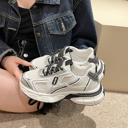 Women's All-Match Mesh Surface Platform Casual Sneakers.