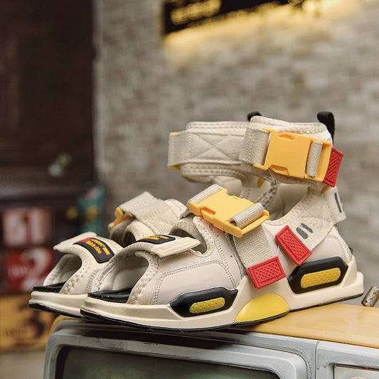 Men's color matching breathable sandals and slippers