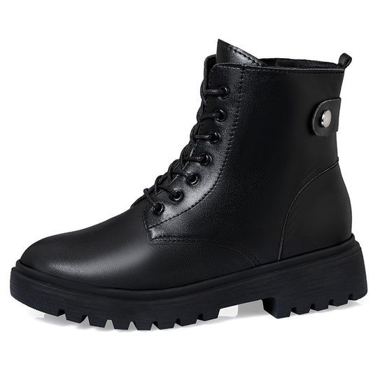 Women's Cotton Shoes Thick Heel Sole British Style Ankle Boots