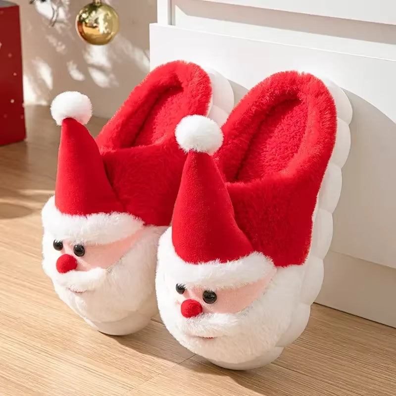 Christmas Slippers Memory Foam For Women Men Soft Plush Fuzzy Winter