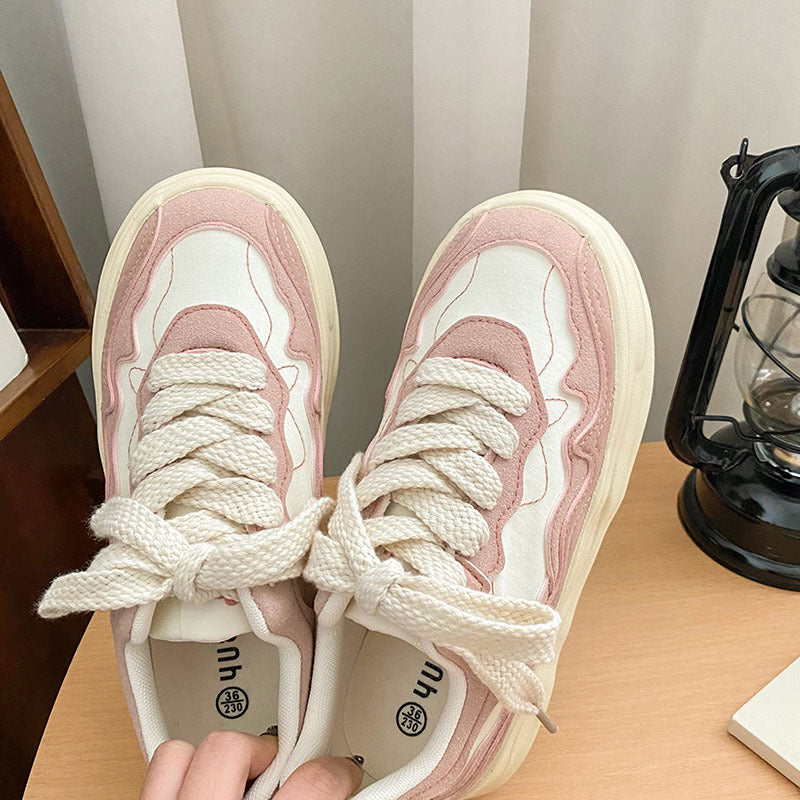 Girls' All-Matching Platform Sneakers - Casual and Trendy Footwear for Girls.