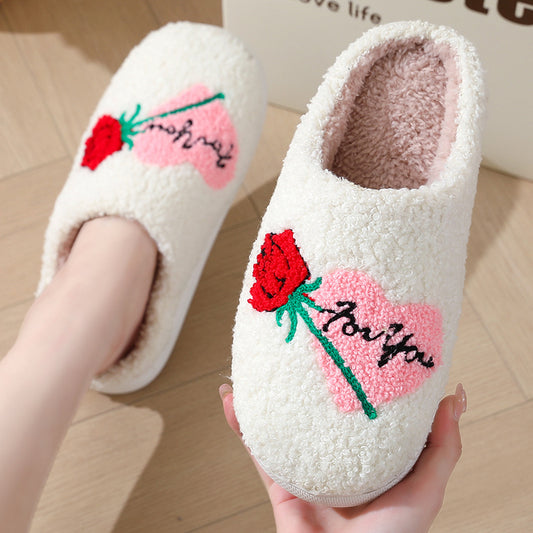 Women's Home Slippers Fashion Plush House Shoes For Valentine's Day - EnigmaParis