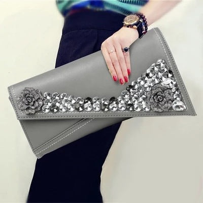 Rhinestone Crossbody Clutch Envelope Small Bag