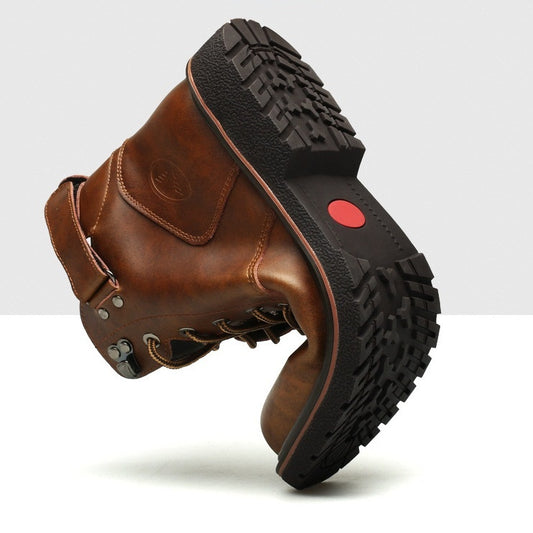 British Men Fleece-Lined Martin Boots - Casual Mid-Top | EnigmaParis - EnigmaParis