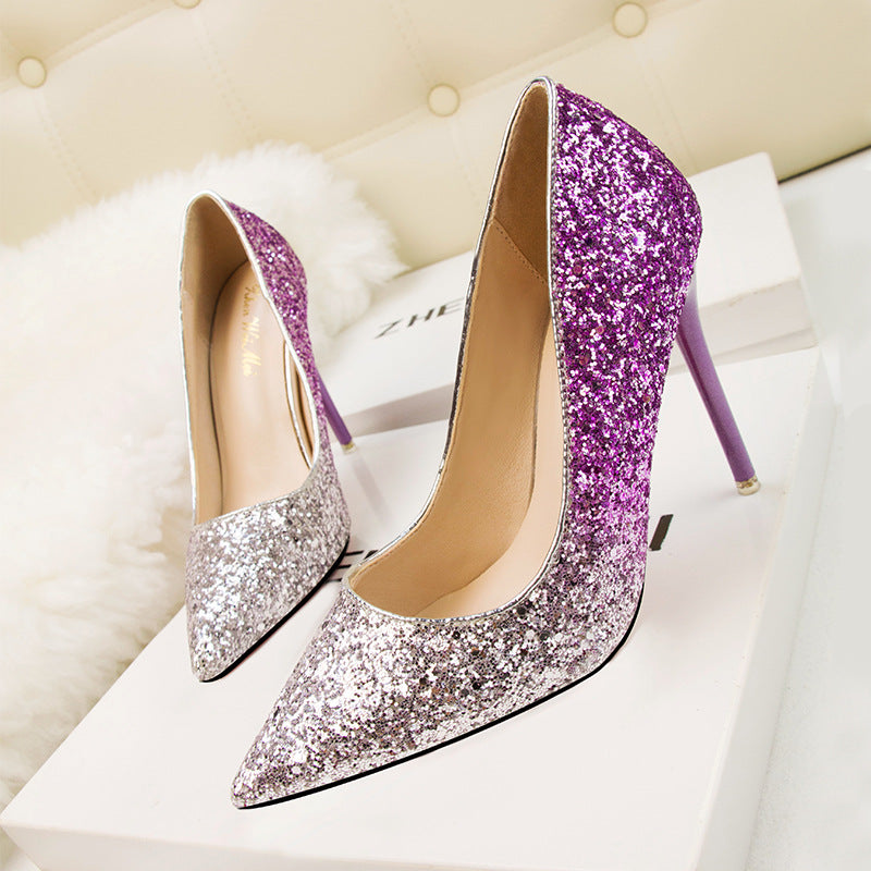 Women's Fashion Pointed Low-cut High Heels - EnigmaParis