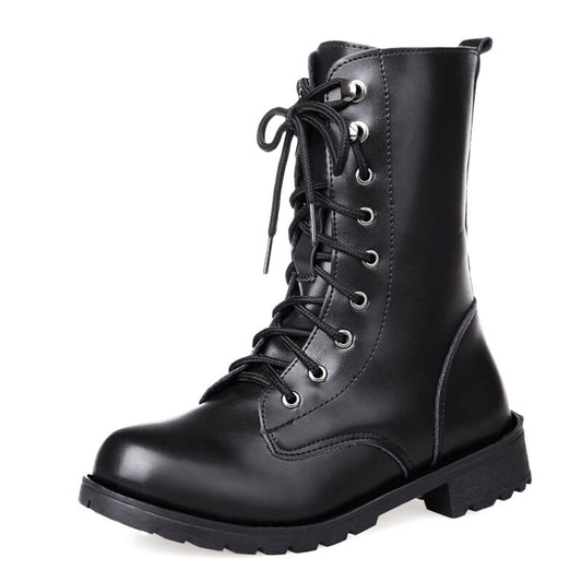 Thick Bottom Square Root British Wind Boots