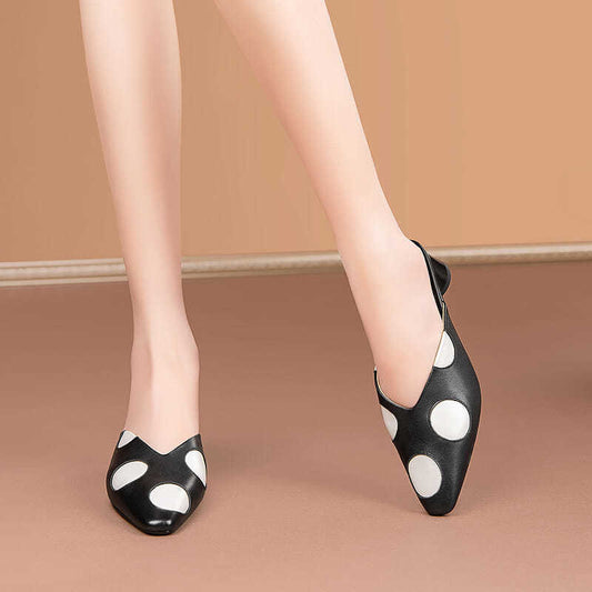 Square Head Half Drag Thick Heel Baotou Sandals For Women