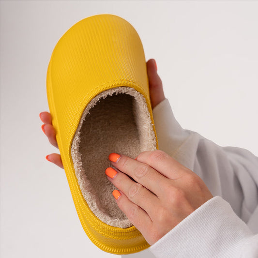 Waterproof Warm Thick Bottom Non-slip Cotton Slippers - EnigmaParis