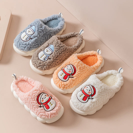 Cartoon Plush Platform Indoor Cotton Slippers - Warm and Cozy Footwear - EnigmaParis