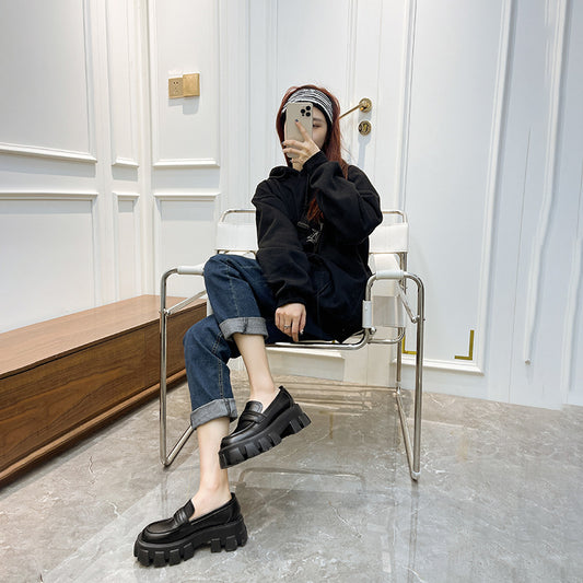 British Style Wide Fat Foot Loafers - Fashionable and Comfortable Unisex Shoes.