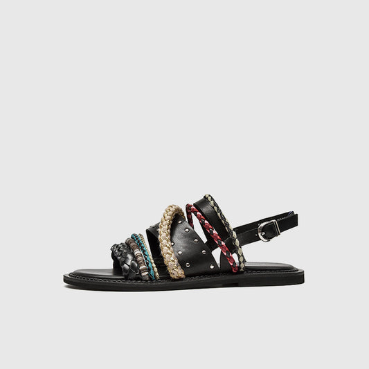 Women's Niche Roman Flat Sandals With A Sense Of Design