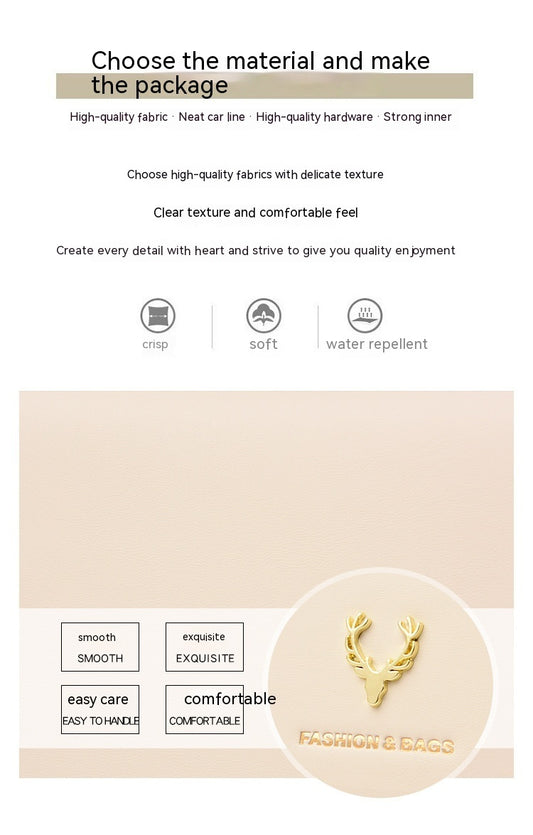 Fashion Color Contrast Deer Head Chain Crossbody Bag