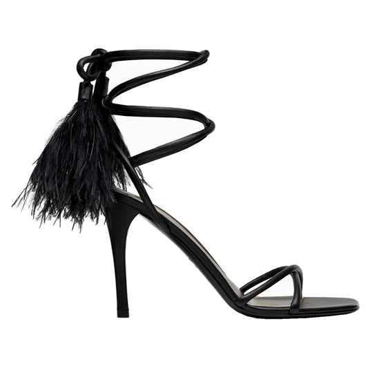 Lace-up Feather Versatile One-Line Roman Sandals