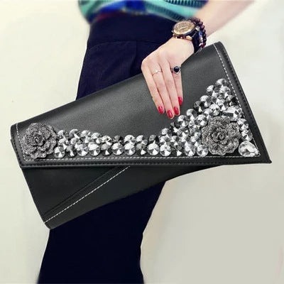 Rhinestone Crossbody Clutch Envelope Small Bag