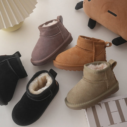 High-top Snow Boots for Children - Fashionable and Simple Solid Color Styles - EnigmaParis
