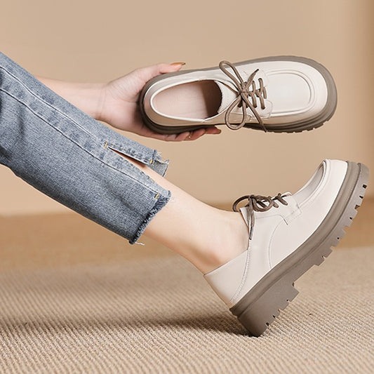 Women's Deep Cut Thick Heel Shoes - Fashionable and Comfortable Footwear - EnigmaParis