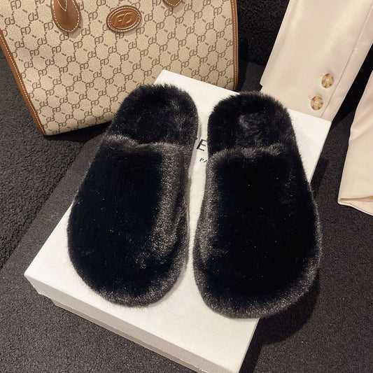 Women's Fashion All-matching Fluffy Slippers - EnigmaParis