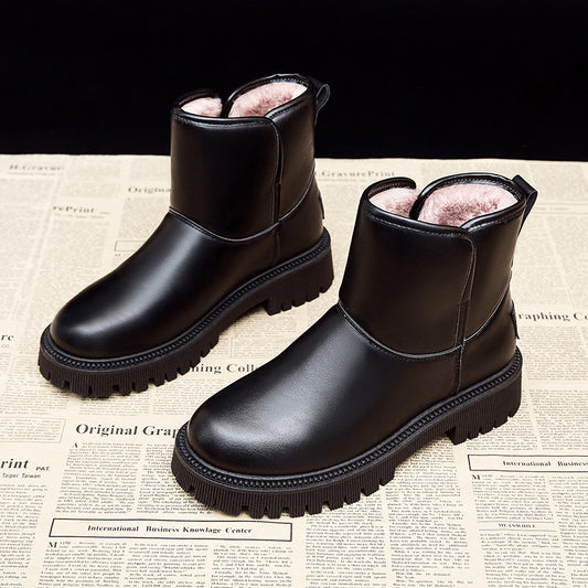 Fashion Retro Round Toe Martin Boots New Winter