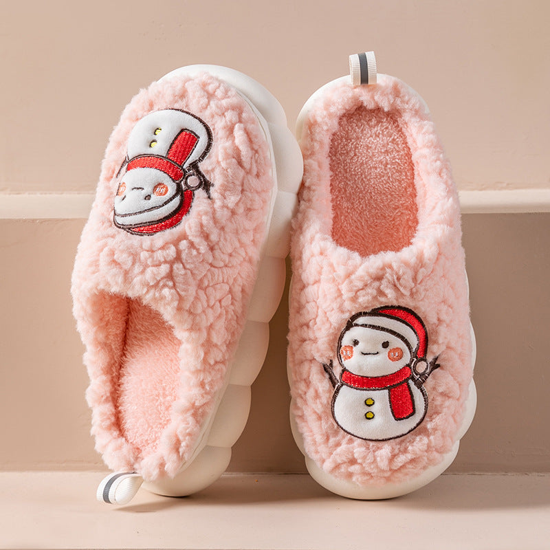 Cartoon Plush Platform Indoor Cotton Slippers - Warm and Cozy Footwear - EnigmaParis