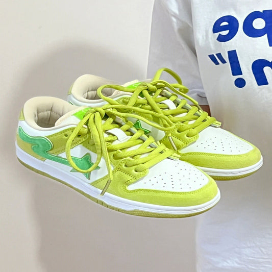 Men's Platform Sneaker in Apple Green | Retro Casual Shoes