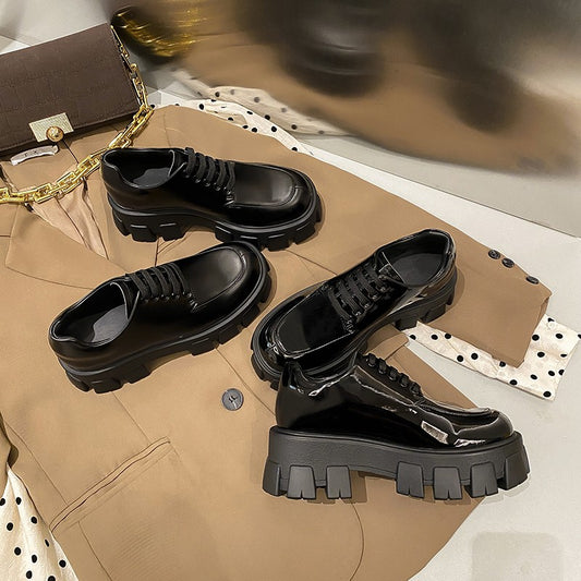 Sweet Cool Platform Shoes Autumn And Winter New Small Leather Shoes - EnigmaParis