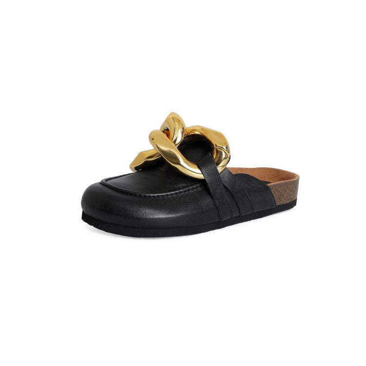Summer New Product Cowhide Candy Fruit Color Comfortable Flat Bottomed Women's Sandals