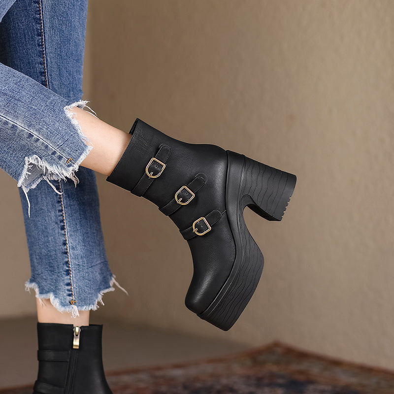 Spring And Autumn All Match Single Boots High Heels