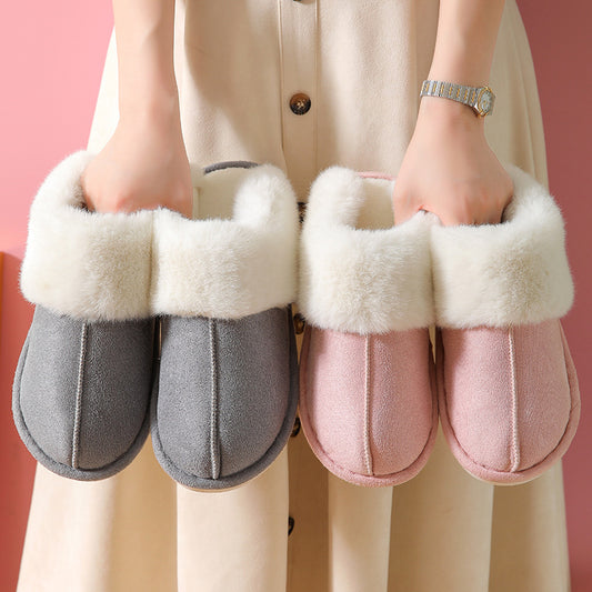 Women's Suede Winter Cotton Slippers - EnigmaParis