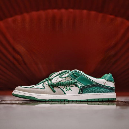 Mahjong-Inspired Thick Sole Sports Casual Shoes