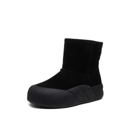 Mid-calf Length Snow Boots Female Fleece Lined Padded Warm Keeping - EnigmaParis