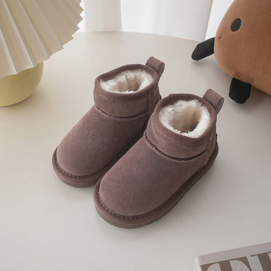 High-top Snow Boots for Children - Fashionable and Simple Solid Color Styles - EnigmaParis