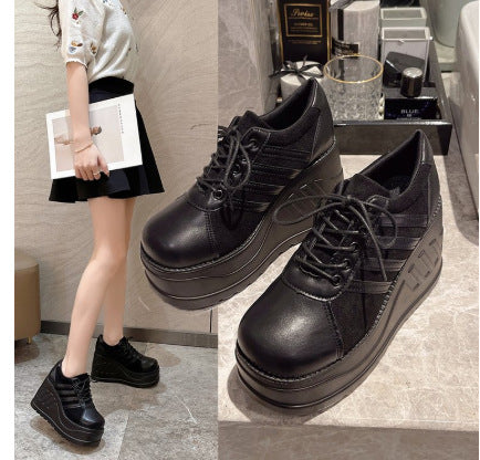 Plus Size Thick-soled Belt Buckle Martin Boots For Women - EnigmaParis