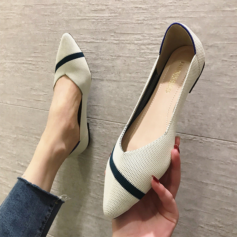 Women's Fashion Casual Woven Flying Woven Foldable Ballet Shoes - EnigmaParis