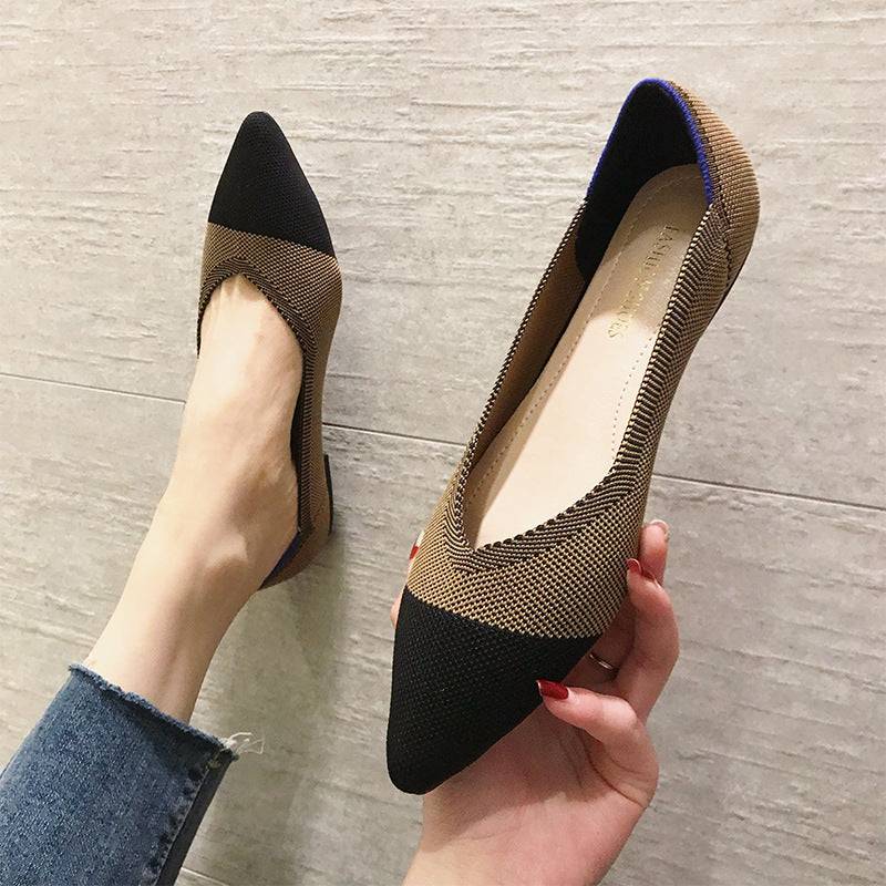 Women's Fashion Casual Woven Flying Woven Foldable Ballet Shoes - EnigmaParis