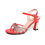 New Summer Sandals Women's High Heel Hollow Fish Mouth Fashion Open Toe