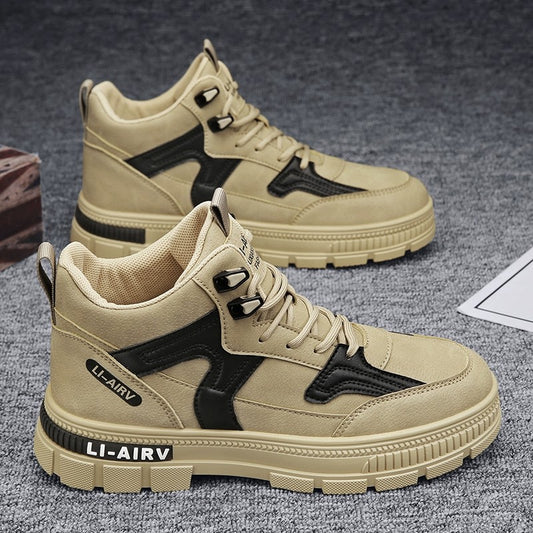 Trendy Plus Size Men's High Top Board Shoes - Stylish Footwear