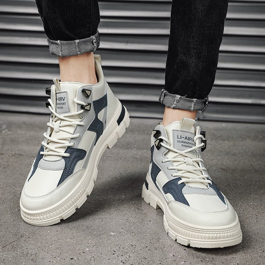 Trendy Plus Size Men's High Top Board Shoes - Stylish Footwear
