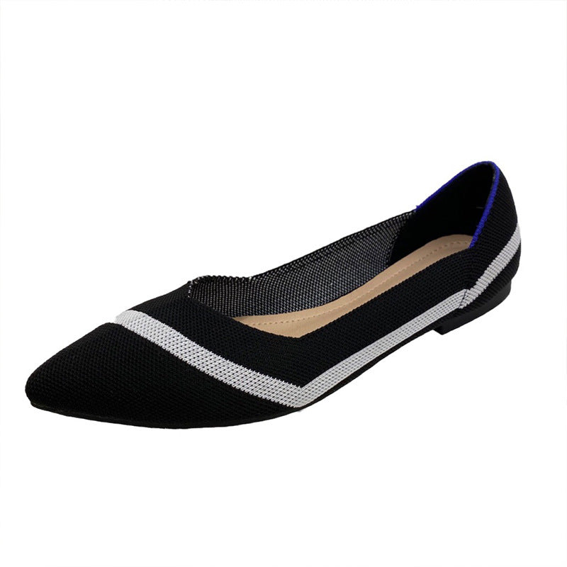 Women's Fashion Casual Woven Flying Woven Foldable Ballet Shoes - EnigmaParis